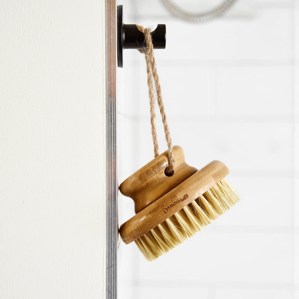 Bamboo Rounded Dry Brush with Natural Bristles