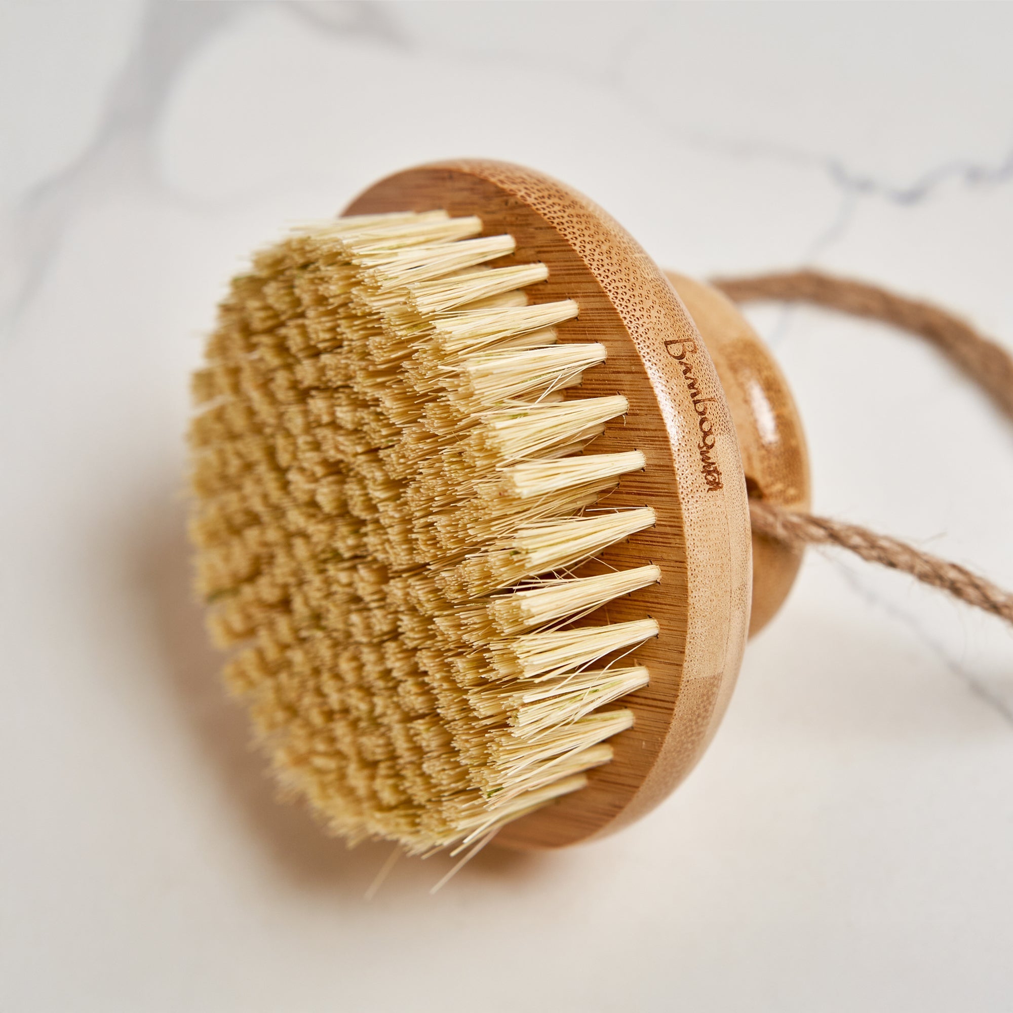 Bamboo Rounded Dry Brush with Natural Bristles
