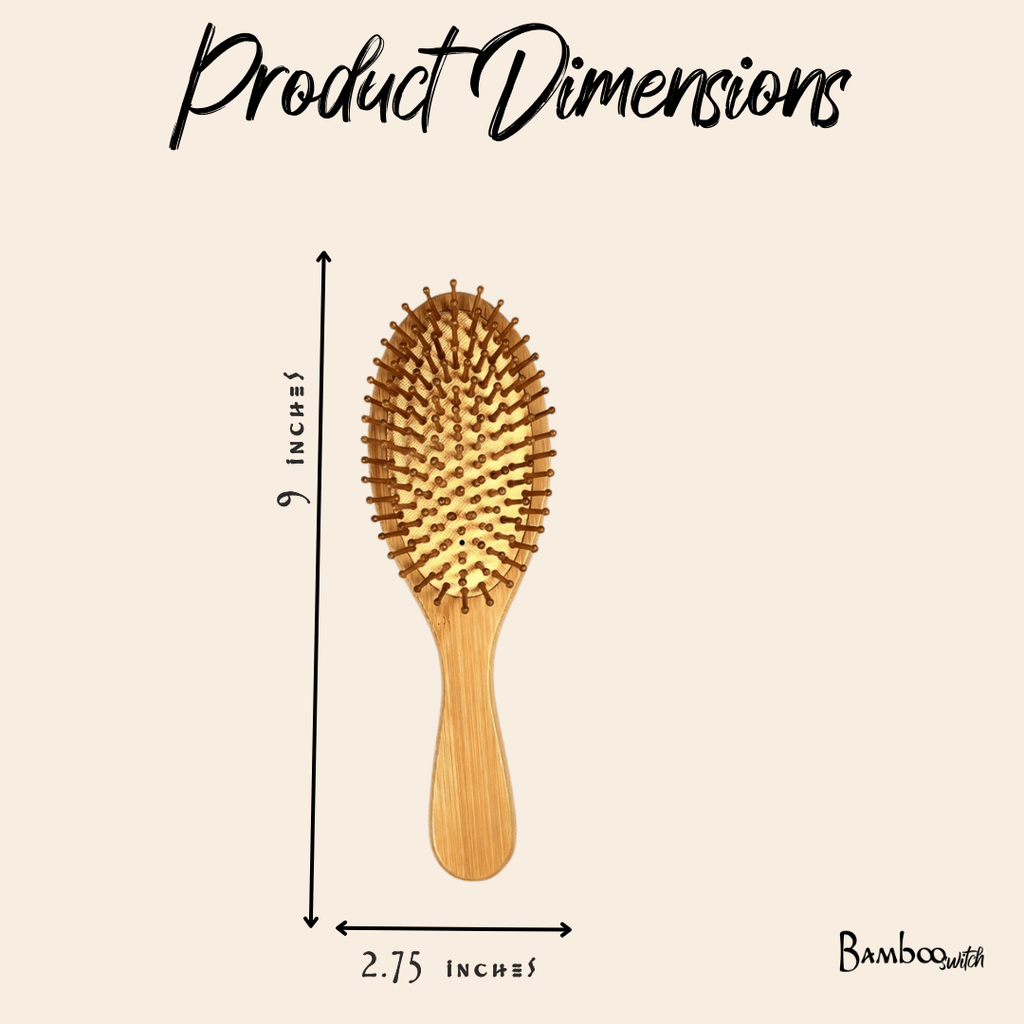 Bamboo Rounded Hair Brush | Classic Handle