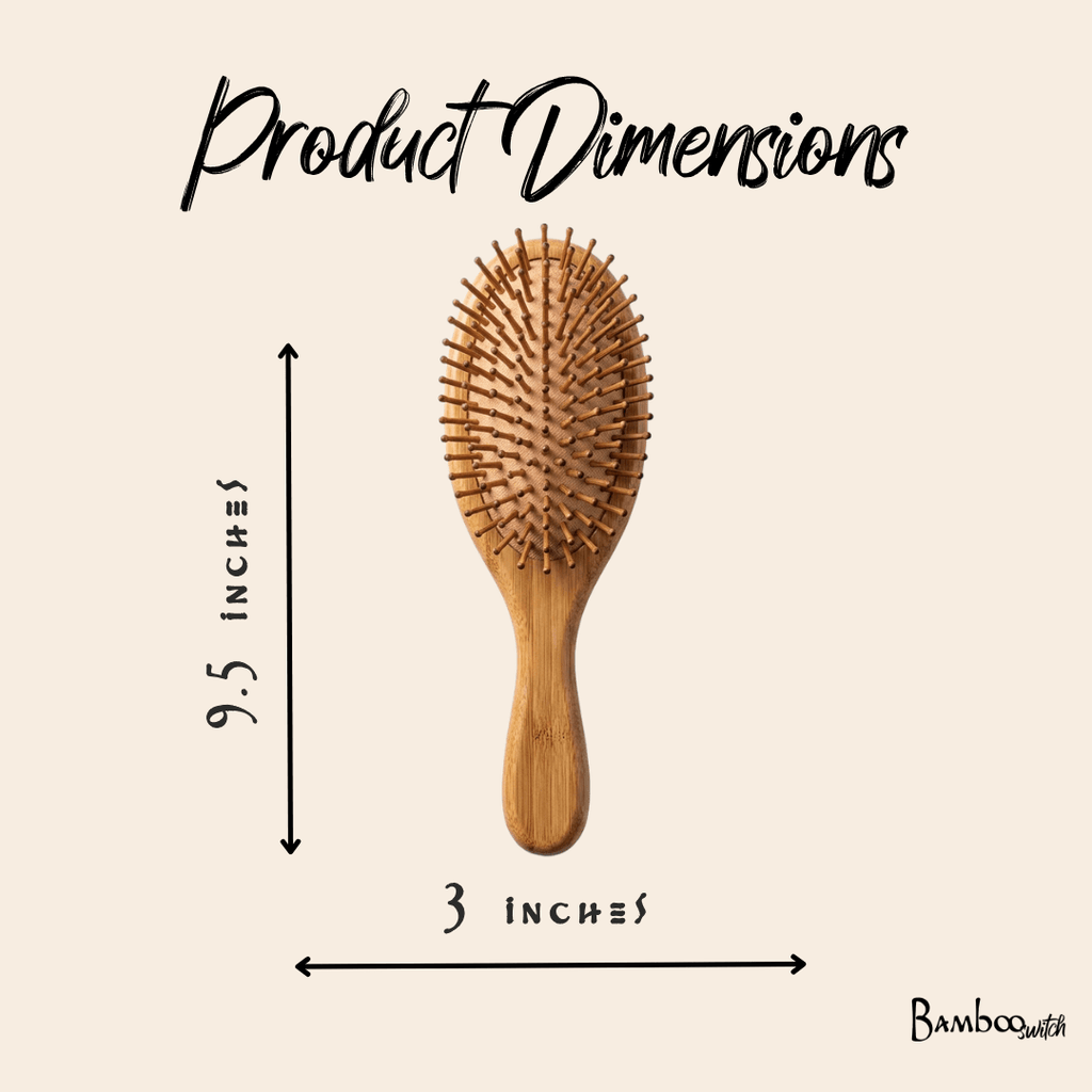 Bamboo Rounded Hair Brush | Comfort Handle