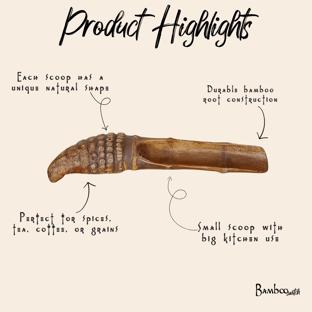 Bamboo Root Scoop | Ideal For Tea & Laundry Detergent
