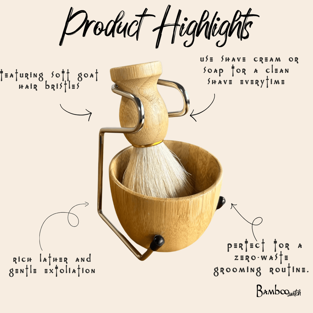 Bamboo Shaving Bowl & Brush Set