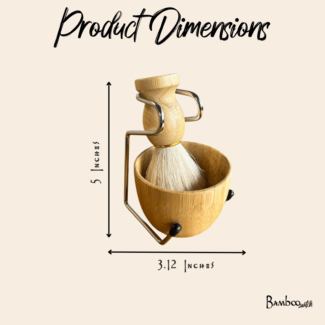 Bamboo Shaving Bowl & Brush Set