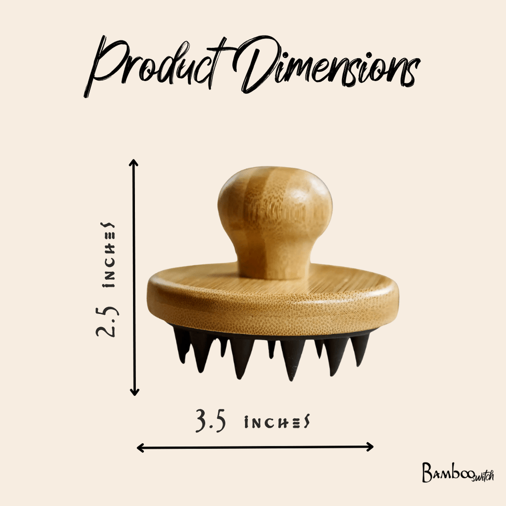 Bamboo & Silicone Scalp Massage Brush