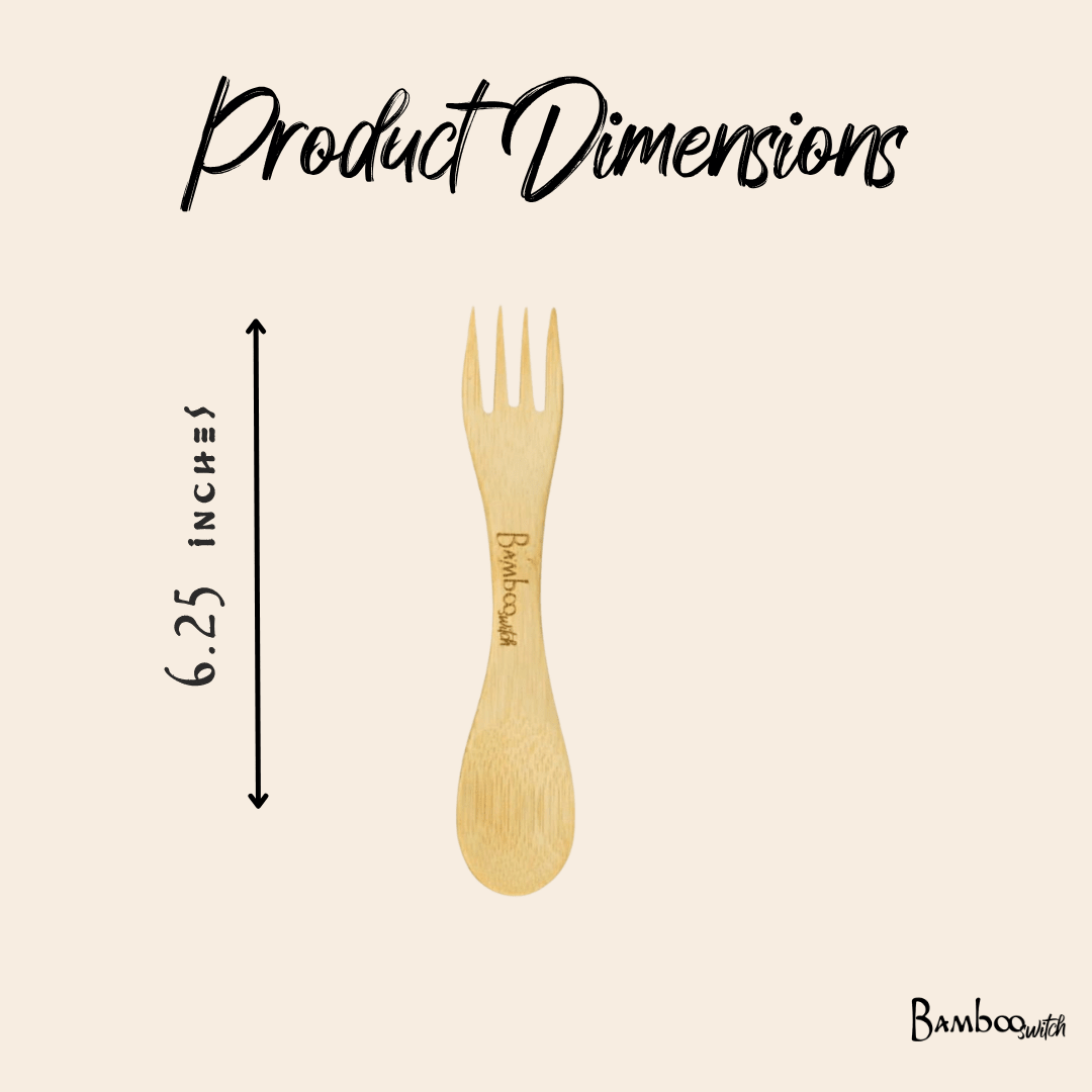 Bamboo Spork Utensil