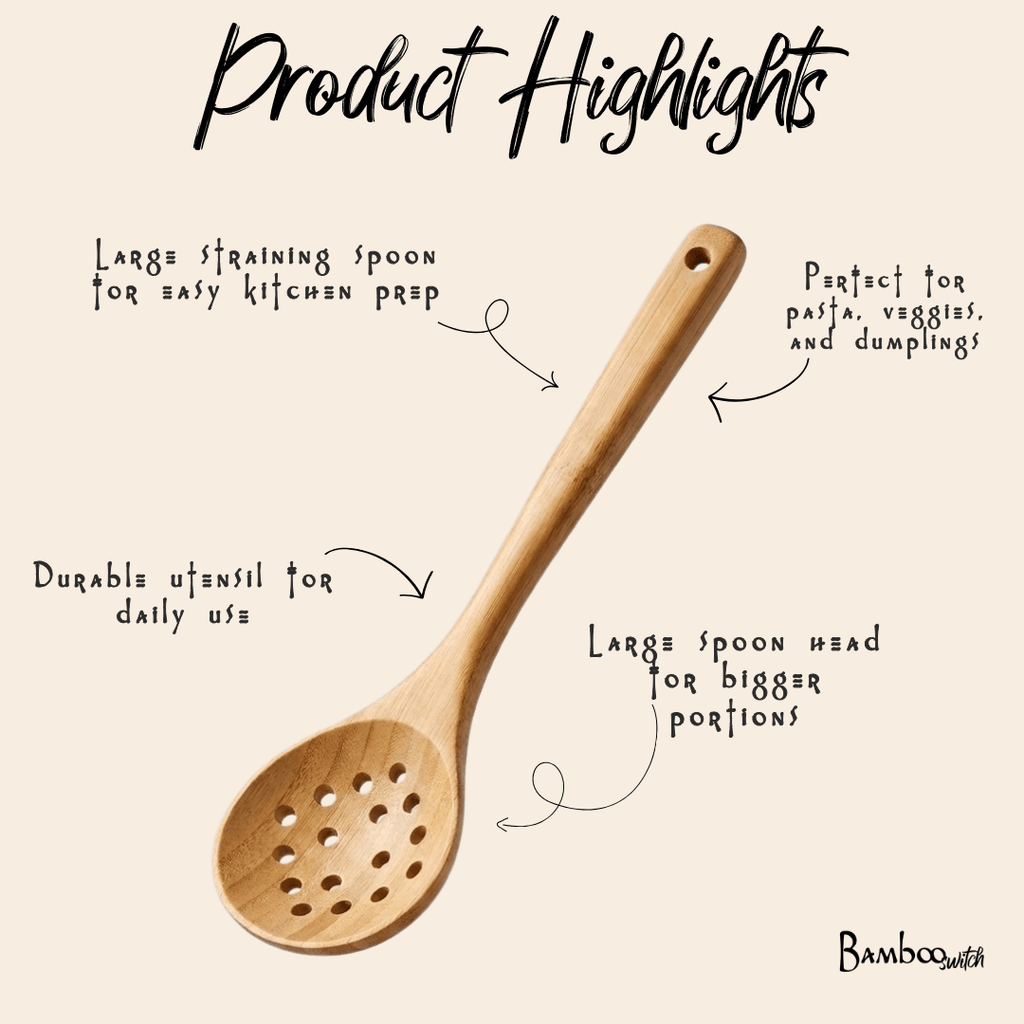 Bamboo Straining Spoon