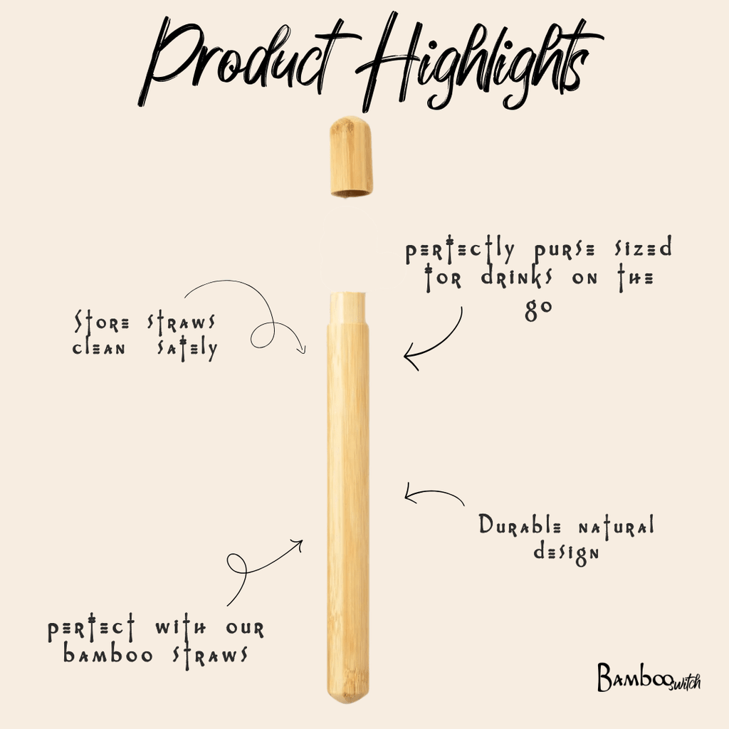 Bamboo Straw in Travel Case
