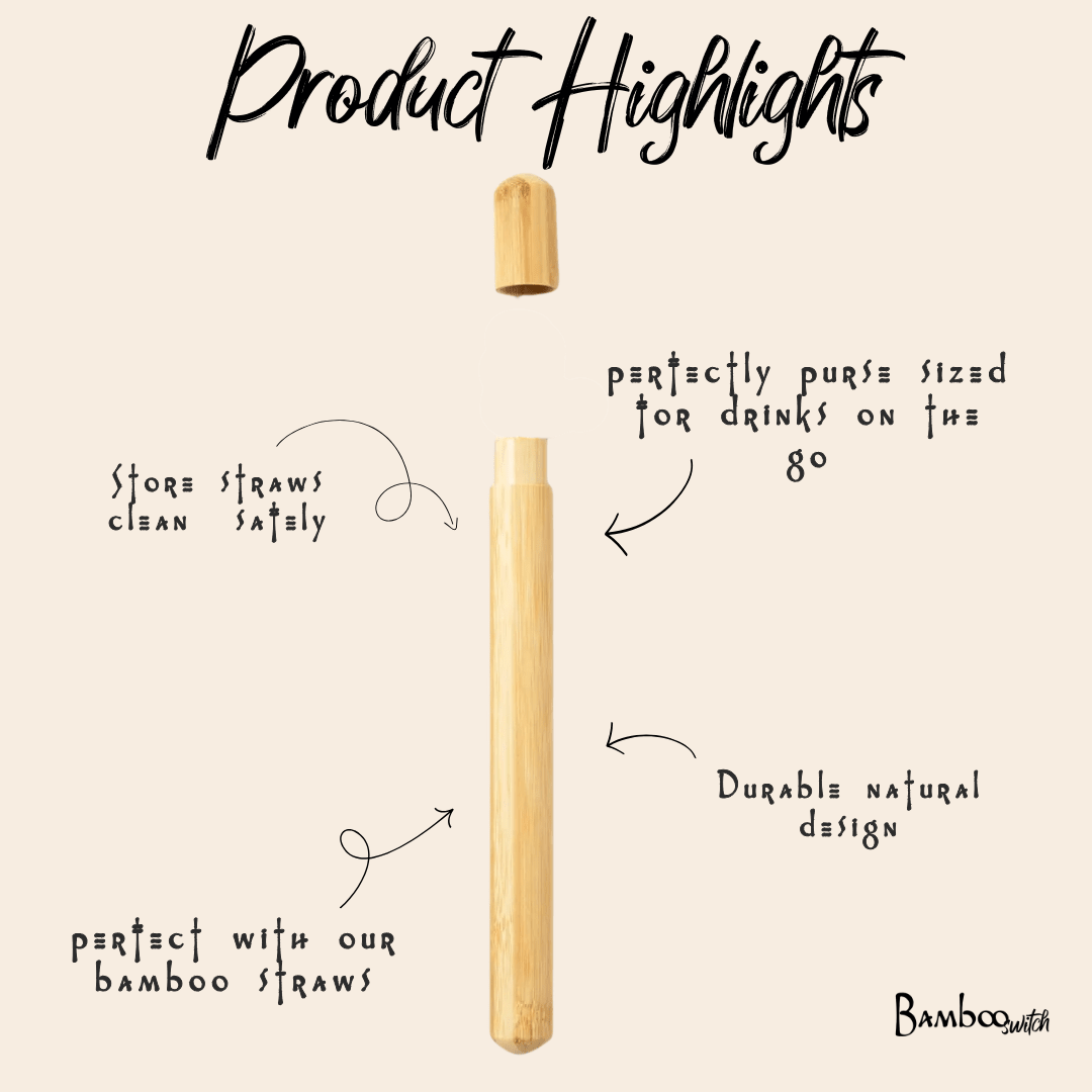 Bamboo Straw in Travel Case