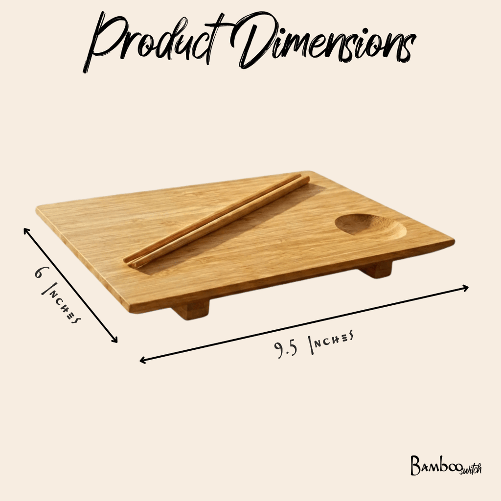 Bamboo Sushi Plate Set