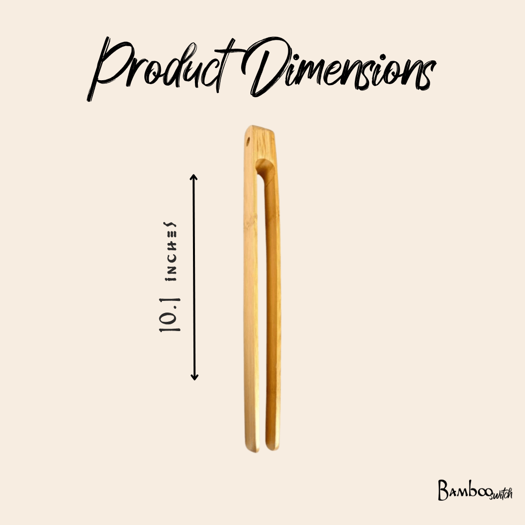 Bamboo Tongs 10"