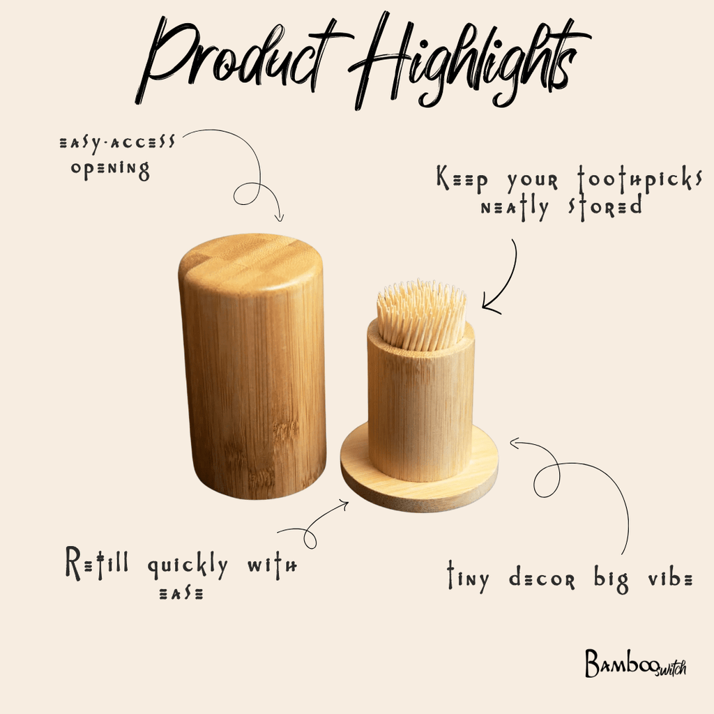 Bamboo Toothpick Holder