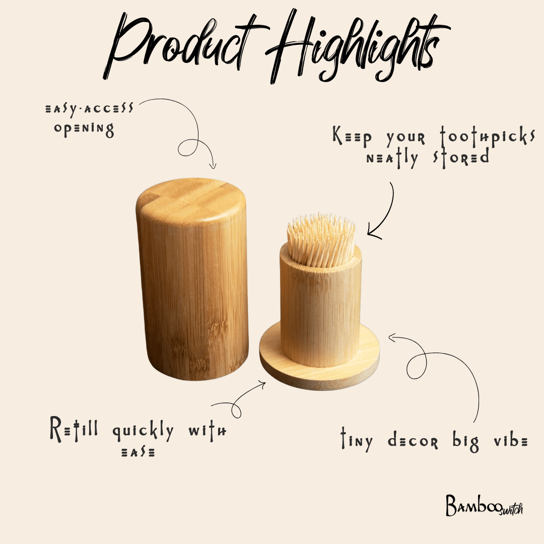 Bamboo Toothpick Holder