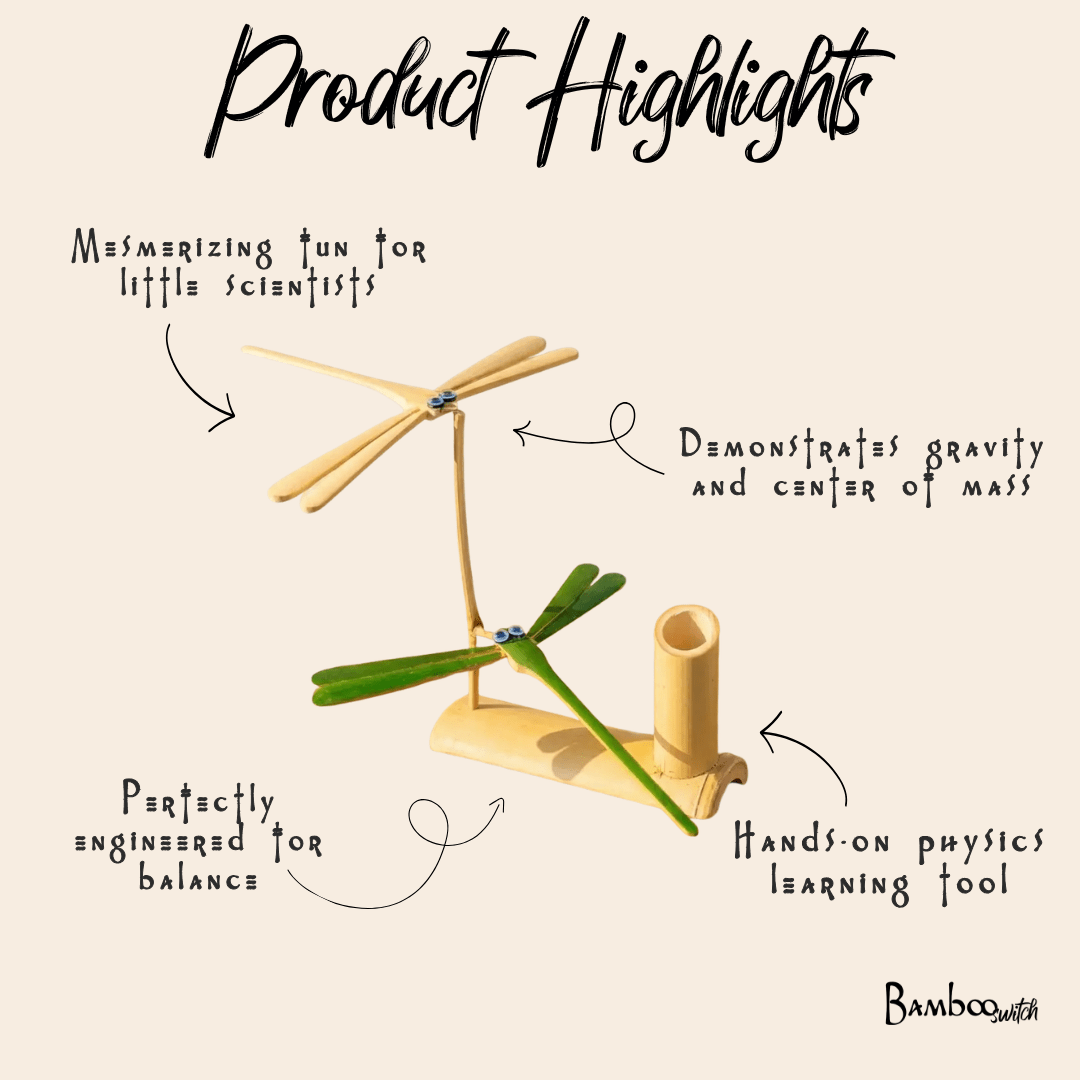 Bamboo Self Balancing Dragonfly Set