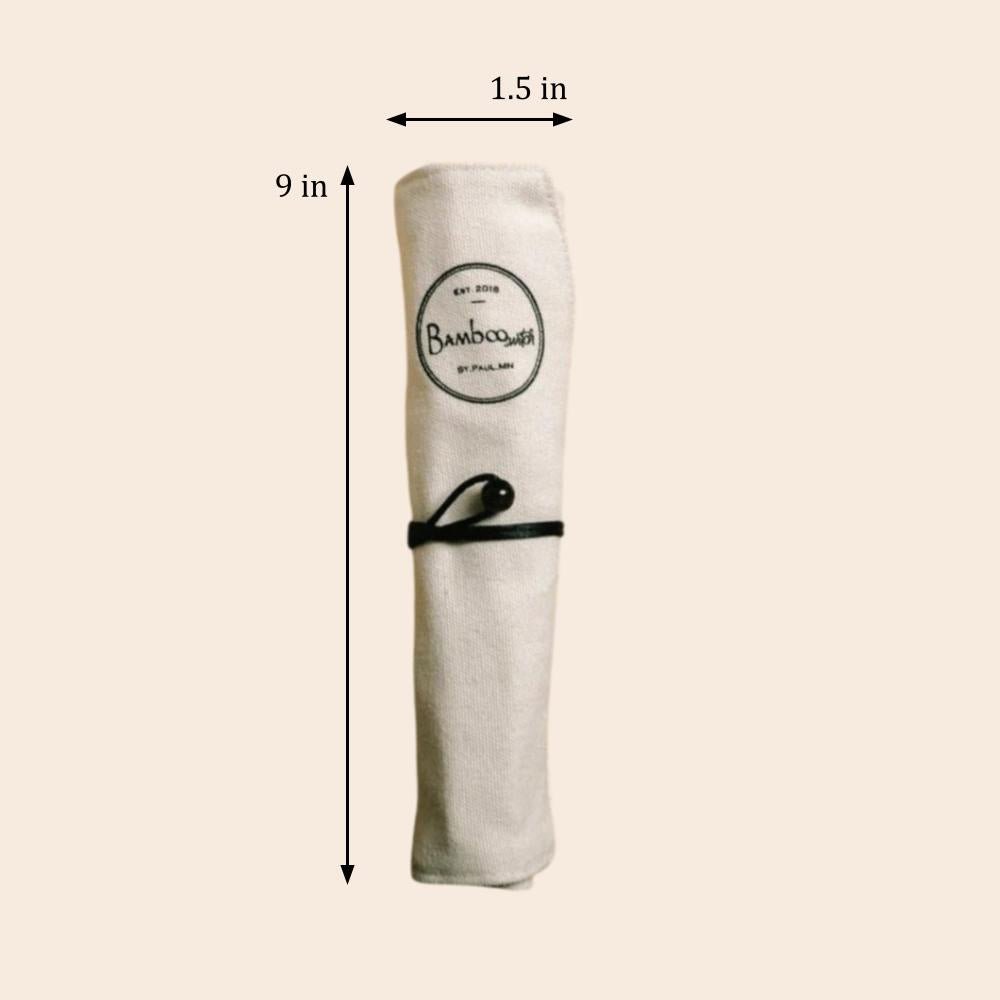 Bamboo Travel Cutlery & Cotton Pouch Set
