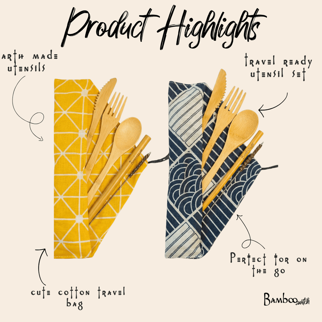 Bamboo Travel Cutlery Set