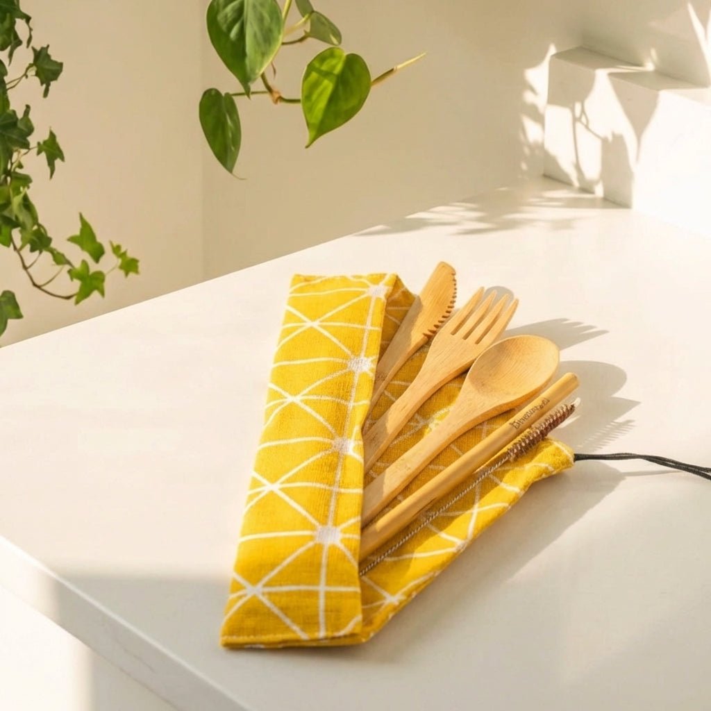 Bamboo Travel Cutlery Set