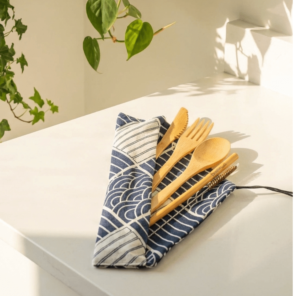 Bamboo Travel Cutlery Set