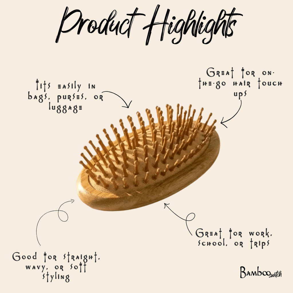 Bamboo Travel Hair Brush