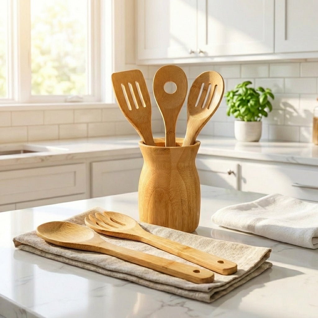 Bamboo Utensil Holder