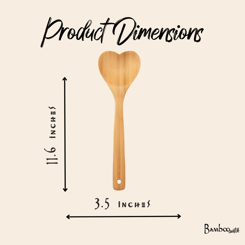 Bamboo Utensil Spoon | Heart Shaped