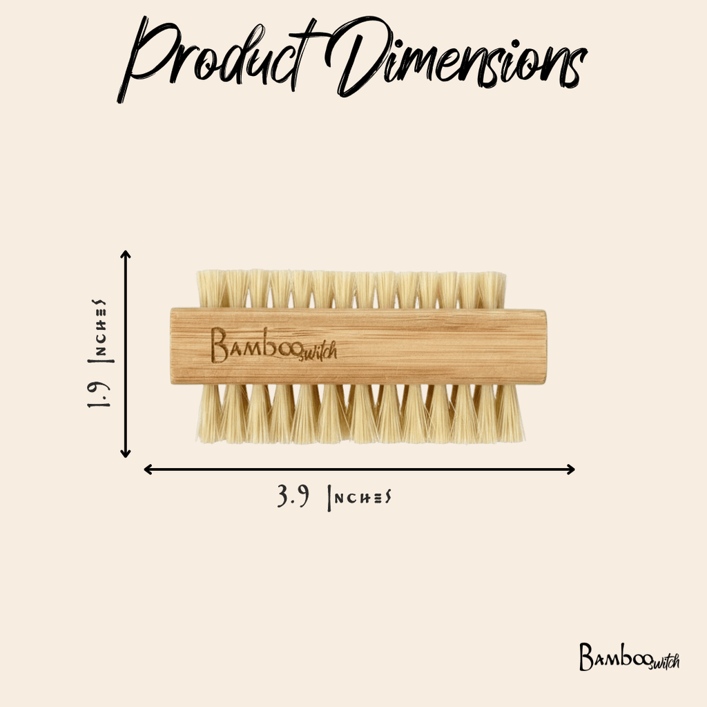 Bamboo Vegan Nail Brush | Sisal Bristles