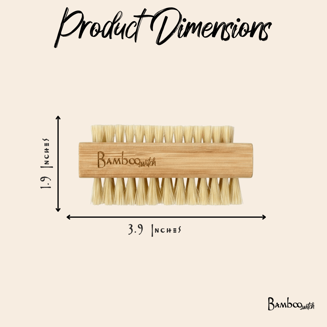 Bamboo Vegan Nail Brush | Sisal Bristles