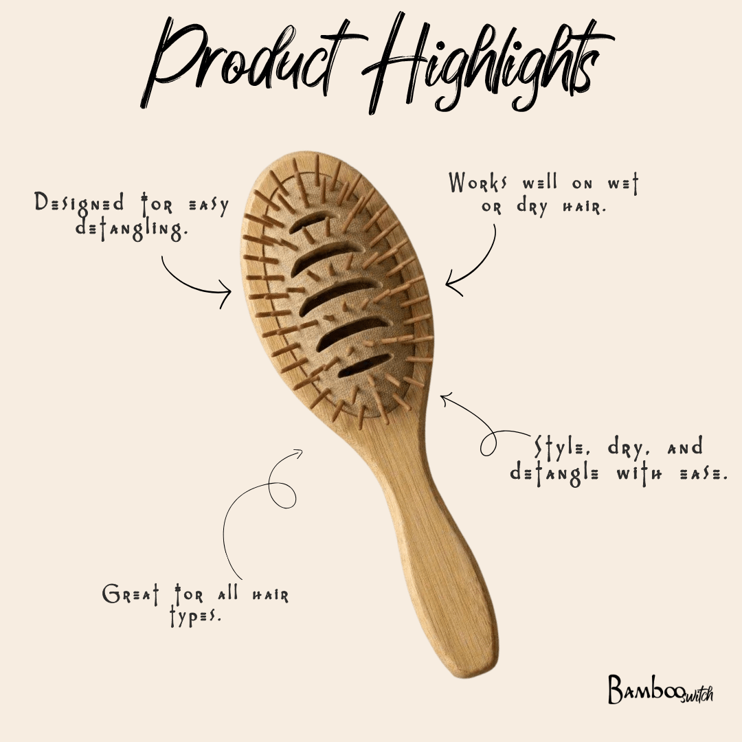 Bamboo Vented Hair Brush