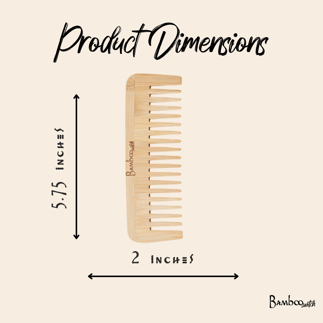 Bamboo Wide Tooth Comb | Flat Tips