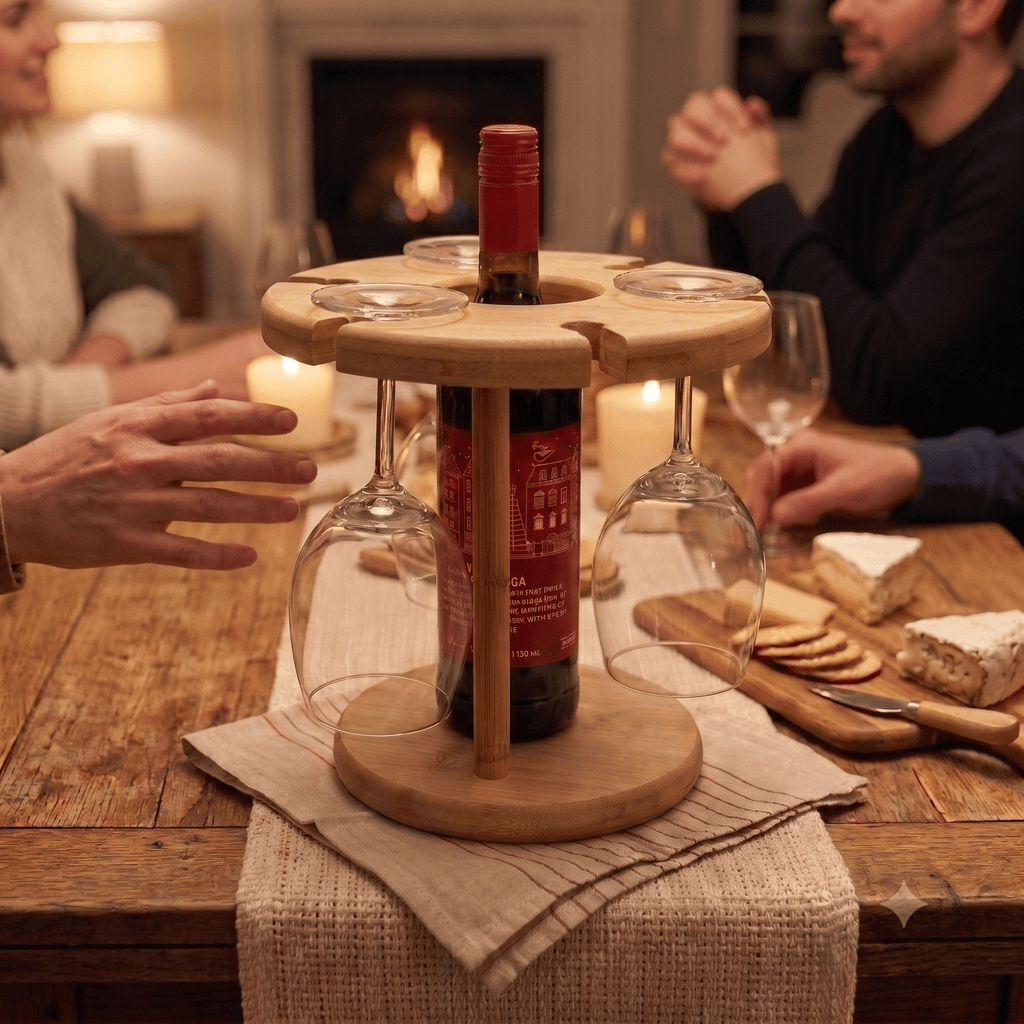 Bamboo Wine Serving Holder