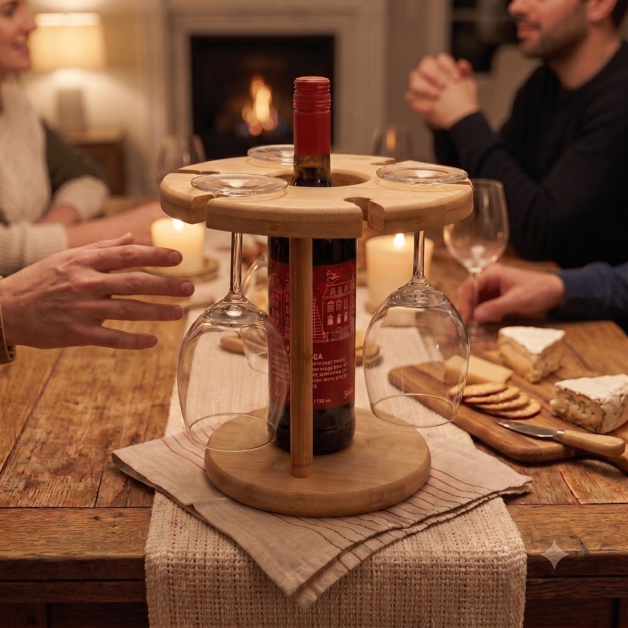 Bamboo Wine Serving Holder