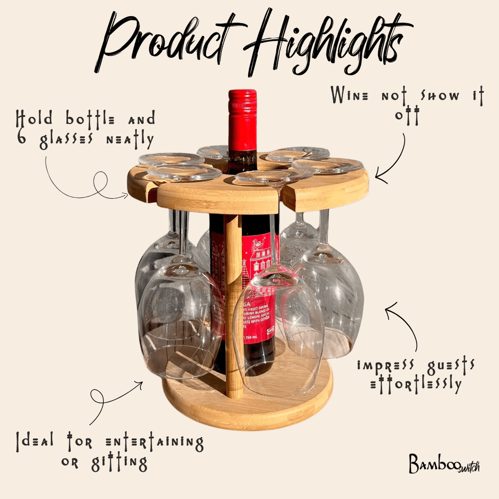 Bamboo Wine Serving Holder