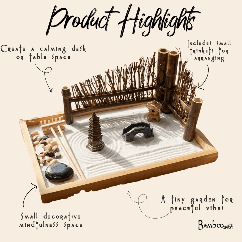 Mindful Bamboo Zen Garden Set
