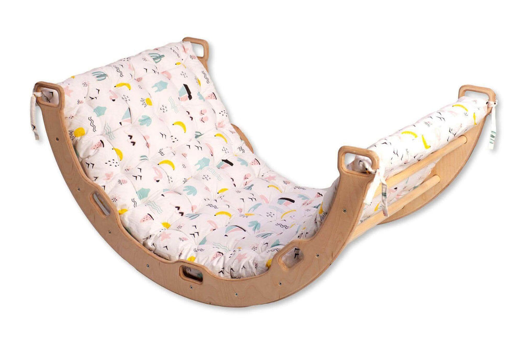 Climbing Arch / Rocker with Flamingo Pattern Pillow