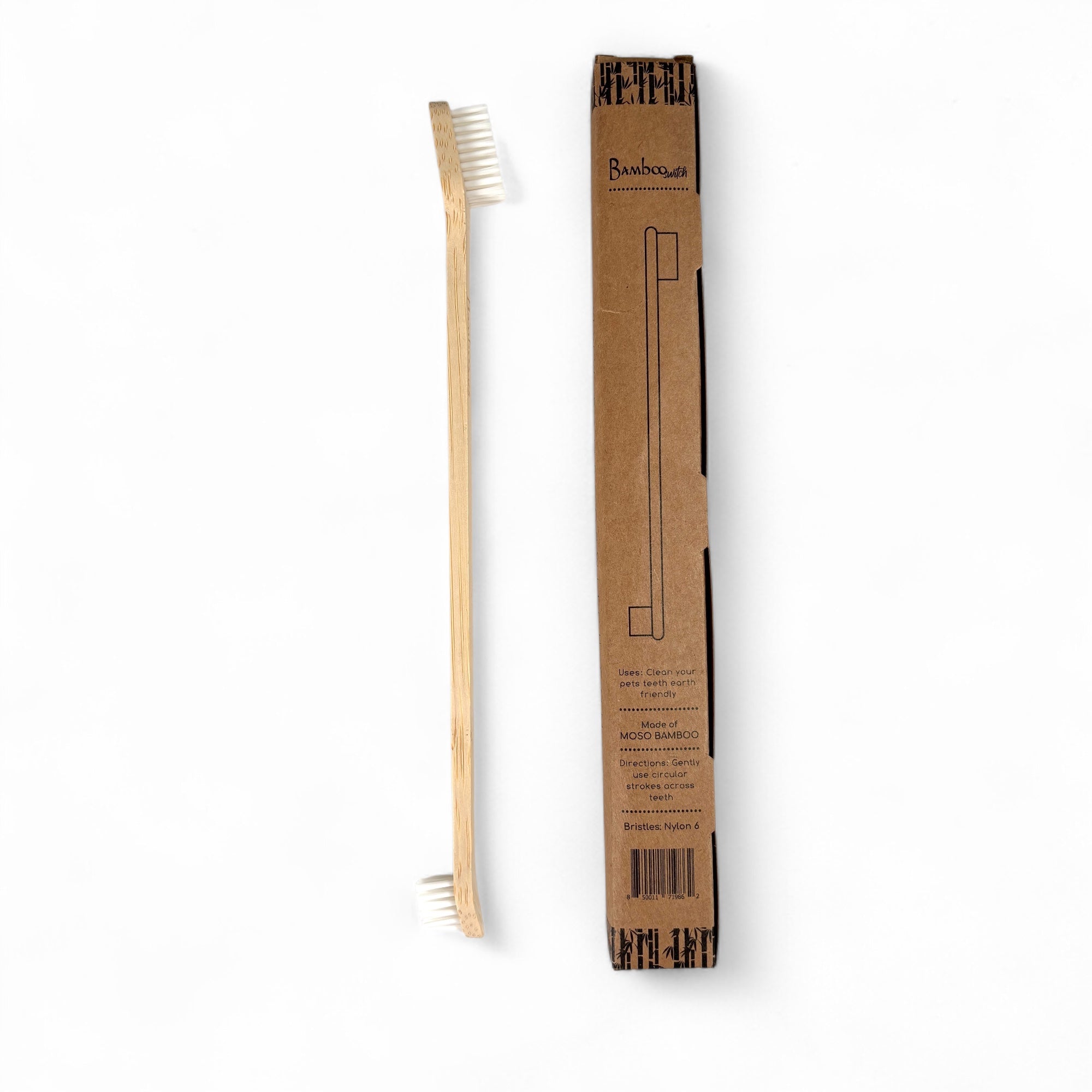 Bamboo Dog Toothbrush | Double-Sided