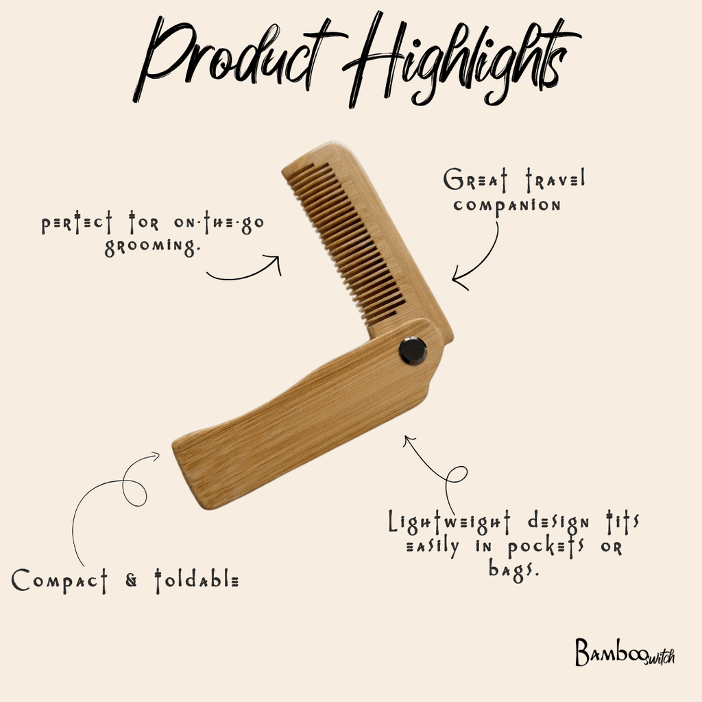 Bamboo Travel Comb | Foldable