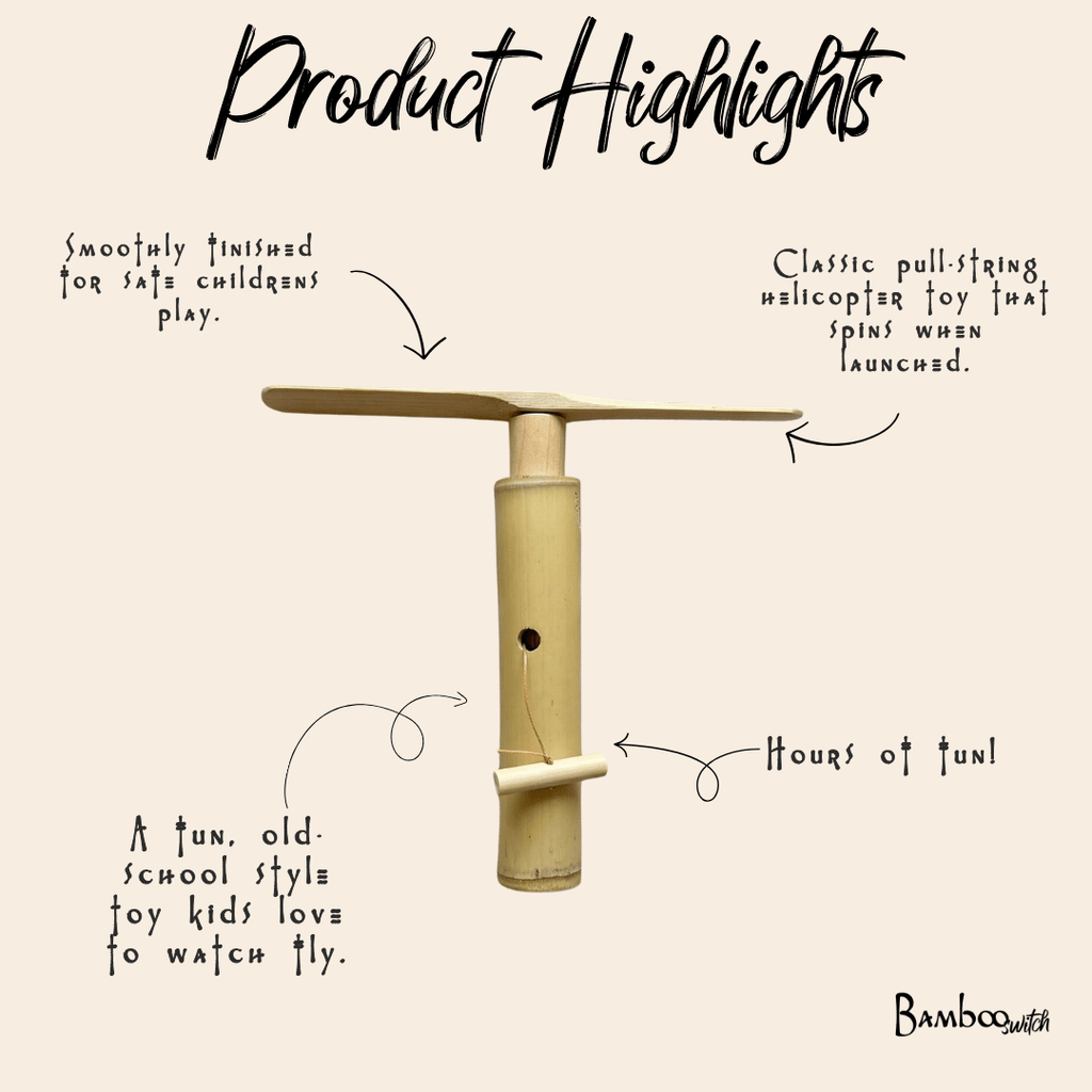 Bamboo Dragonfly Copter Toy | Handmade