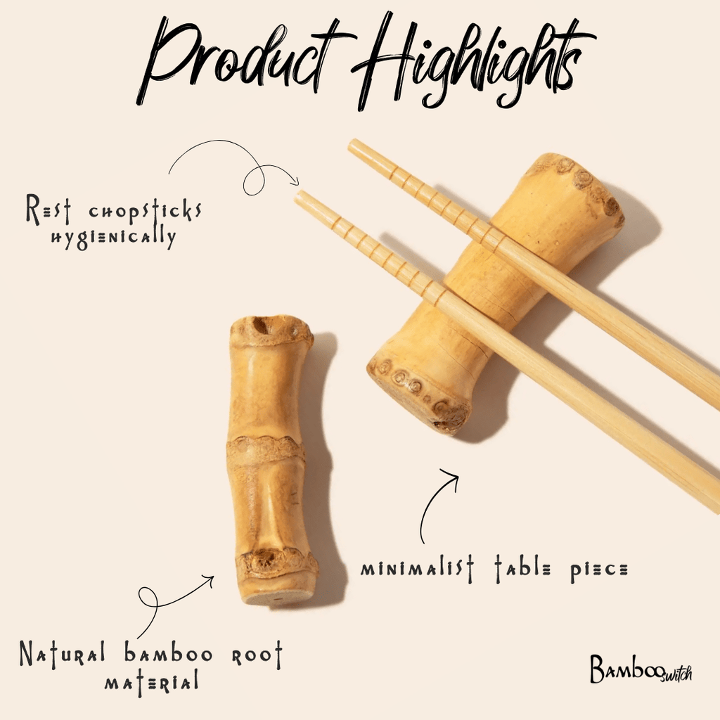 Bamboo Root Chopstick Rest | Handcrafted