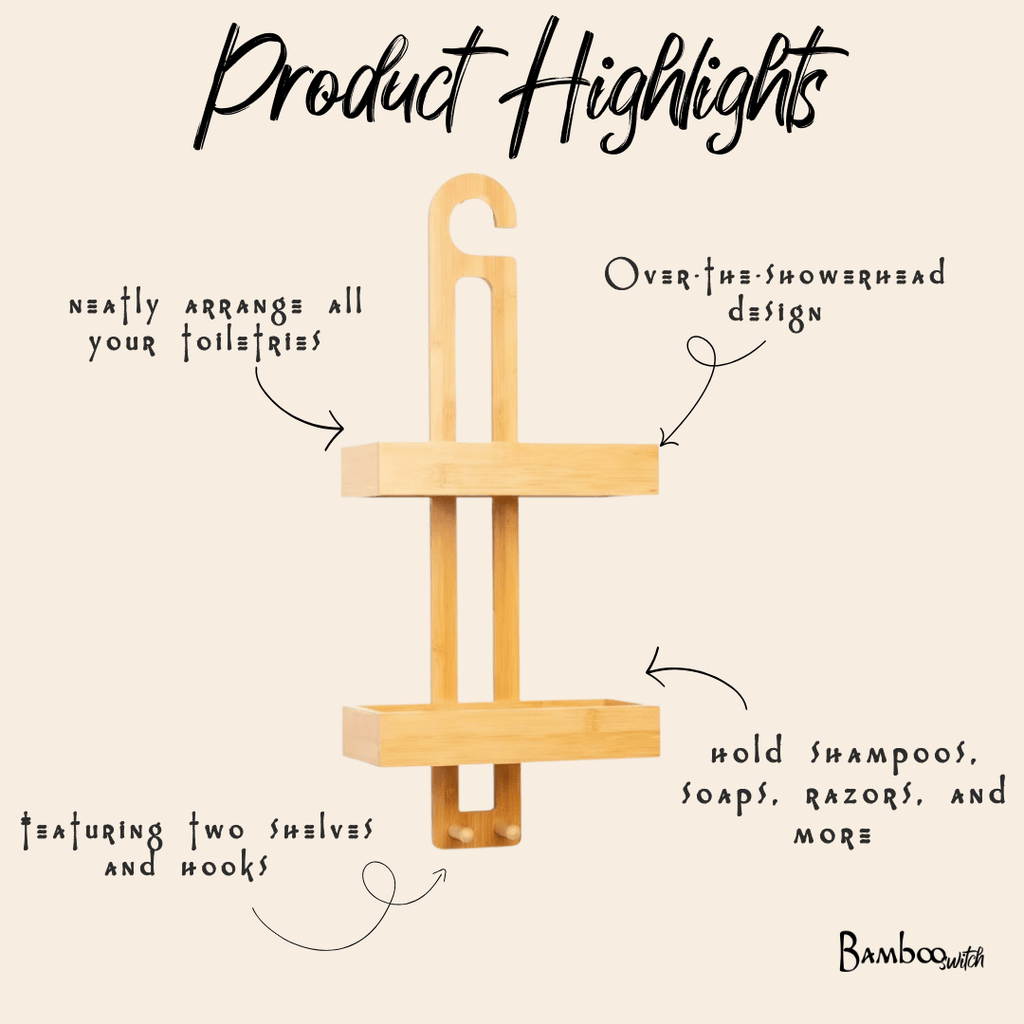 Hanging Bamboo Shower Caddy