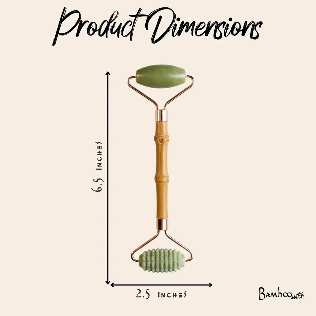Jade Facial Roller | Bamboo Root