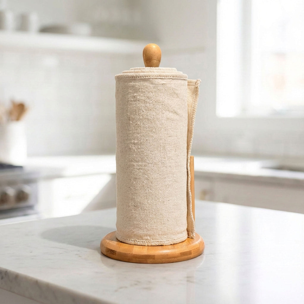 Bamboo Kitchen Paper Towel Holder