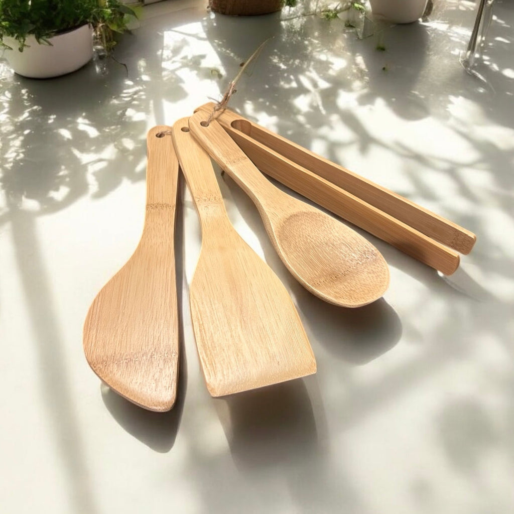 Bamboo Kitchen Utensil Set | 4 Pieces