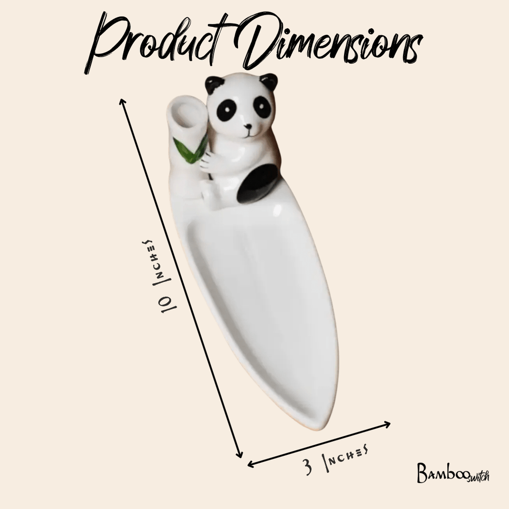 Porcelain Panda Chopstick Holder