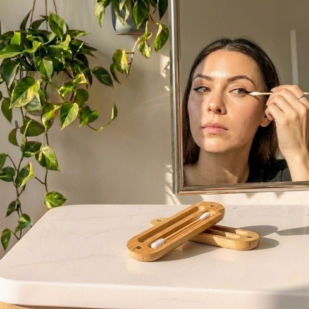 Bamboo Reusable Ear Swabs with Case