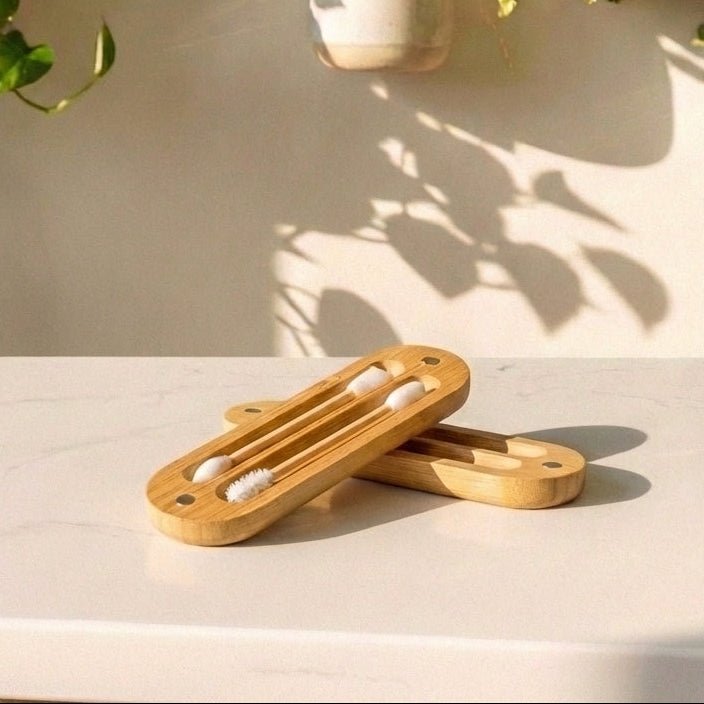 Bamboo Reusable Ear Swabs with Case