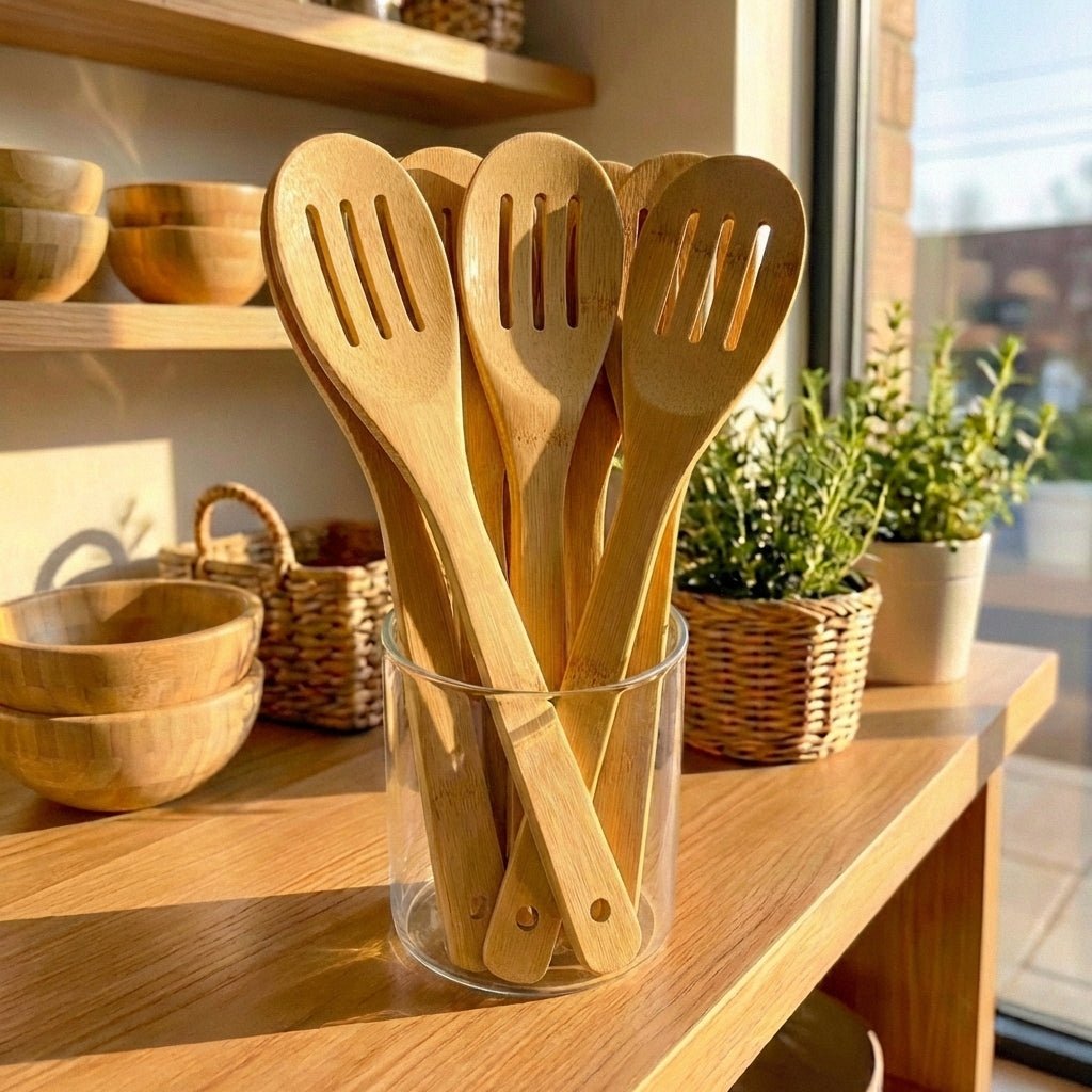 Bamboo Spatula | Slotted Spoon