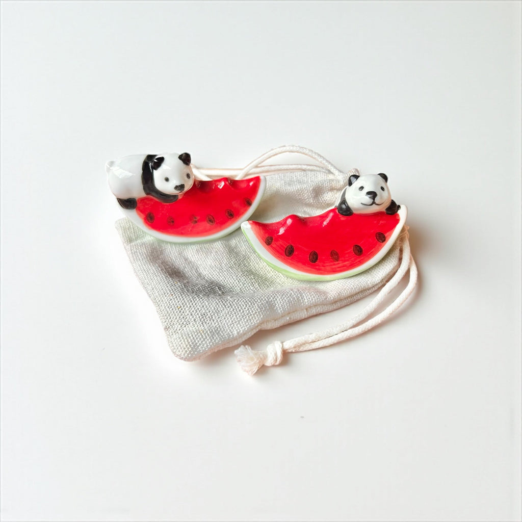 Panda & Watermelon Chopstick Rest | Set of 2