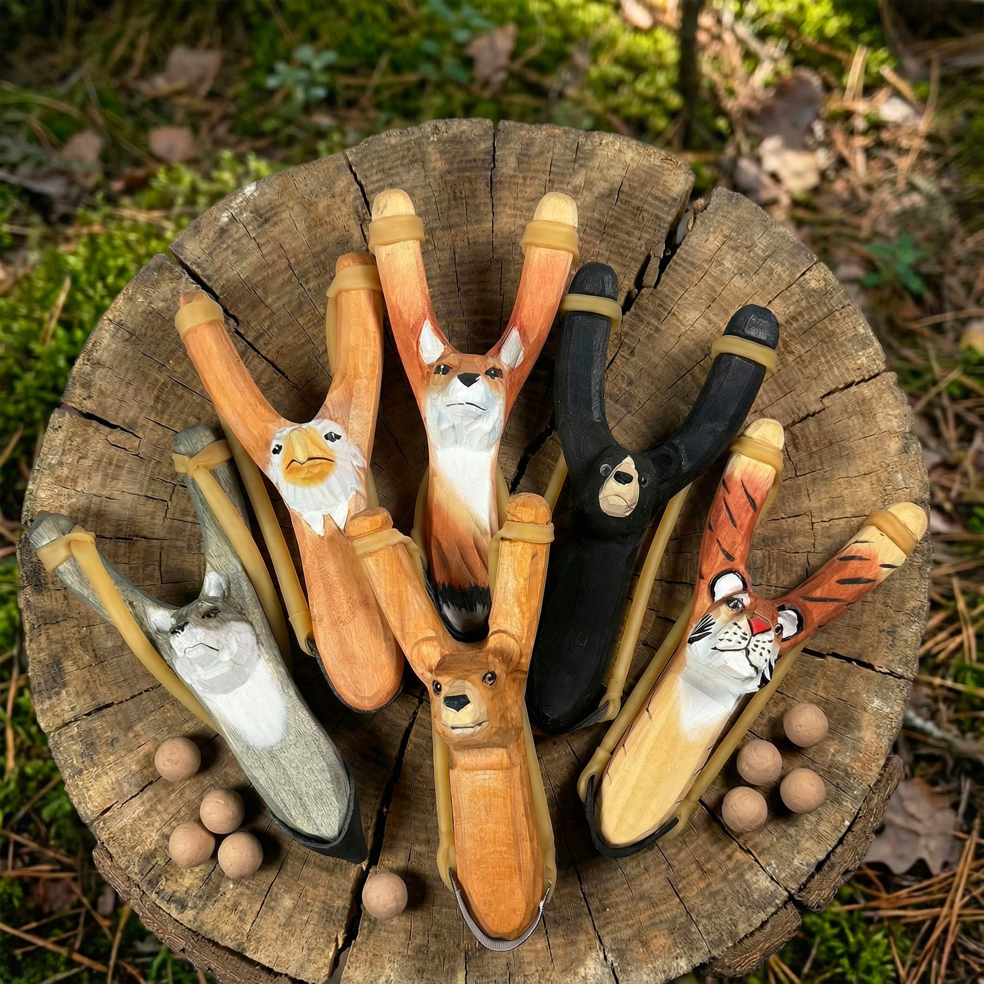 Wooden Toy | Animal Slingshot